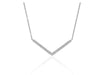 Diamond Chevron Pendant in 14k White Gold (1/3 cttw)