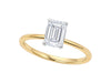 1.50Ct Emerald Lab Grown IGI G/VS1 Diamond Ring in 10K Yellow Gold