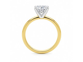 1.50Ct Cushion Lab Grown IGI G/VS1 Diamond Ring in 14K Yellow Gold