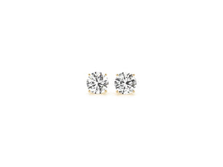 1 cttw Certified IGI Lab Grown Round Diamond Stud Earrings 14k Yellow Gold (G/VS2)