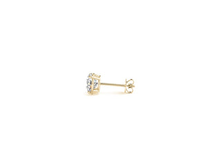 1 cttw Certified IGI Lab Grown Round Diamond Stud Earrings 14k Yellow Gold (G/VS2)