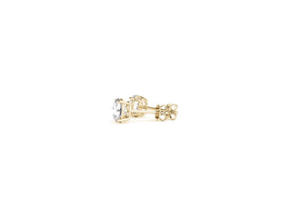 1 cttw Certified IGI Lab Grown Round Diamond Stud Earrings 14k Yellow Gold (G/VS2)