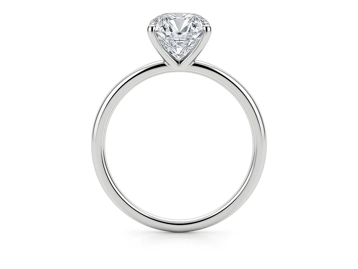5 Carat Emerald Lab Grown IGI G/VS1 Diamond Solitaire Ring in 14K White Gold