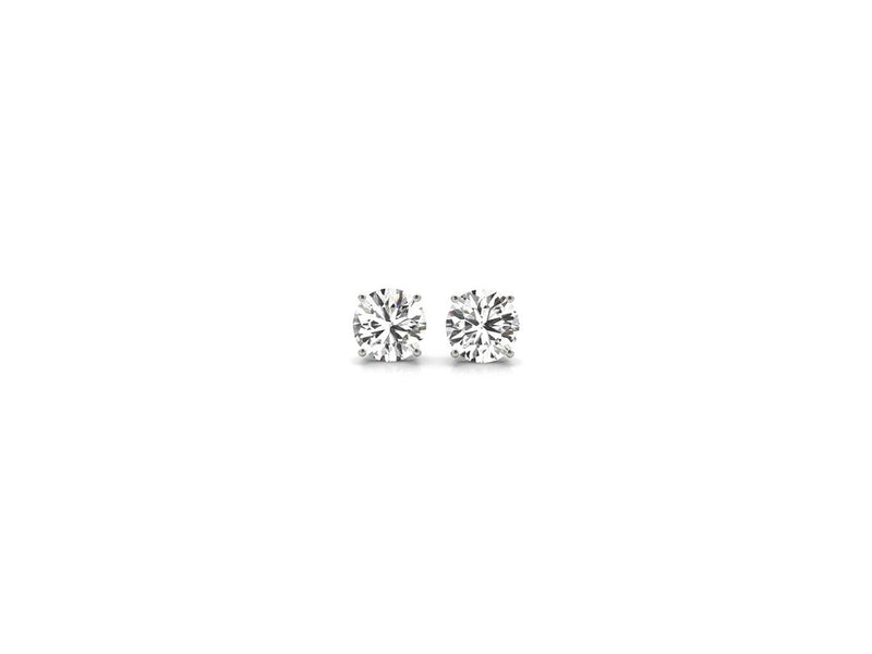 1/2 cttw Lab Grown Round Diamond Stud Earrings 14k White Gold (G/VS2)