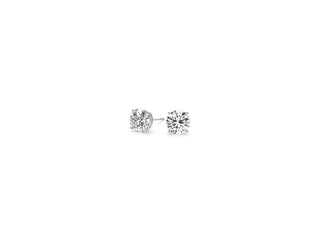 1/2 cttw Lab Grown Round Diamond Stud Earrings 14k White Gold (G/VS2)
