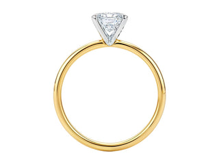 2 Carat Emerald Lab Grown IGI G/VS1 Diamond Solitaire Ring in 10K Yellow Gold