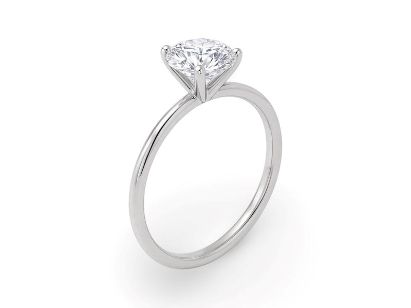 1 1/2 Carat Round Lab Grown IGI G/VS1 Diamond Solitaire Ring in 14K White Gold