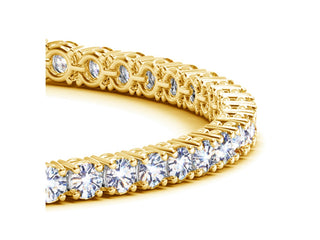 Lab Grown Round Diamond Tennis Bracelet in 14k Yellow Gold (10 cctw F/G  VS2/SI1)