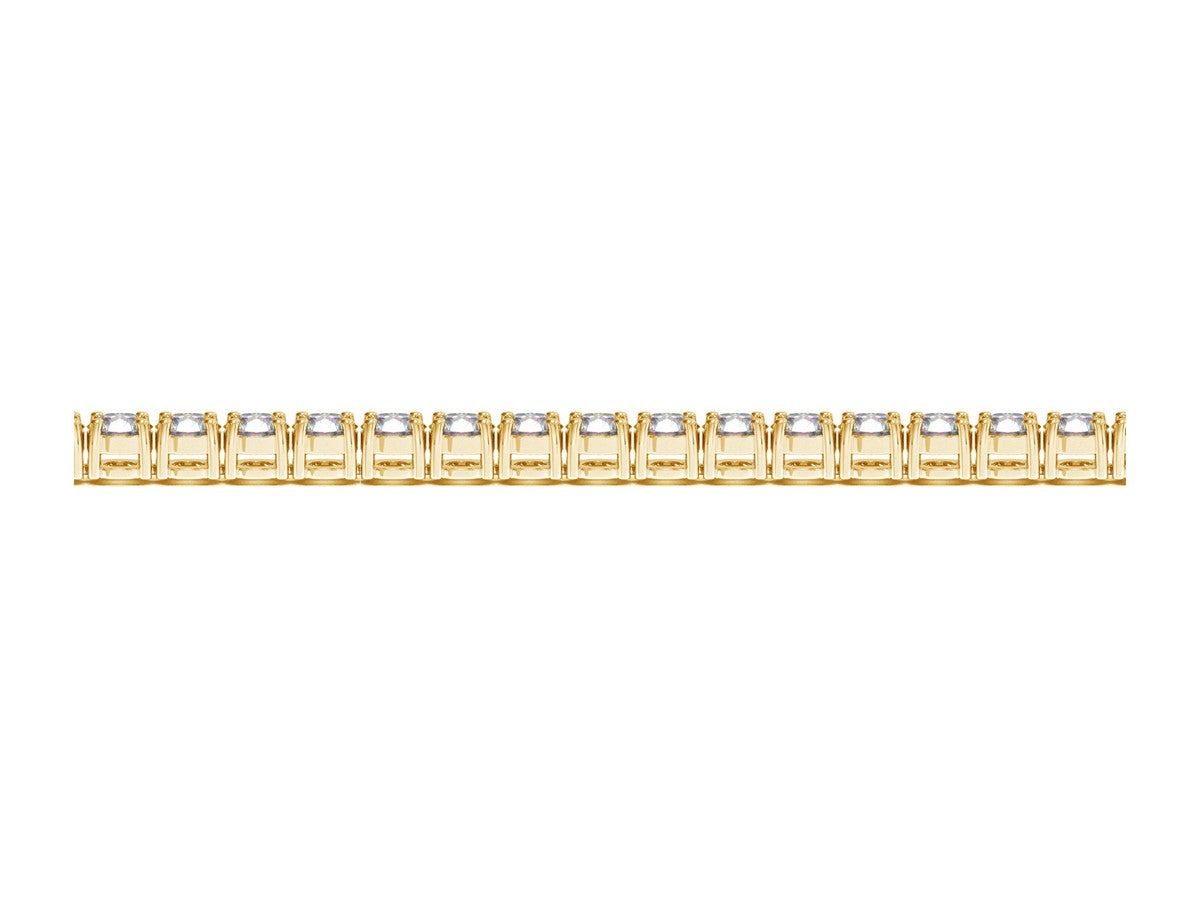 Lab Grown Round Diamond Tennis Bracelet in 14k Yellow Gold (10 cctw F/G  VS2/SI1)