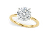 2 Carat Round Lab Grown IGI G/VS1 Diamond Solitaire Ring in 14K Yellow Gold