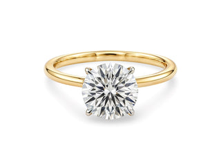 2 Carat Round Lab Grown IGI G/VS1 Diamond Solitaire Ring in 14K Yellow Gold