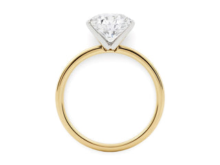 2 Carat Round Lab Grown IGI G/VS1 Diamond Solitaire Ring in 14K Yellow Gold