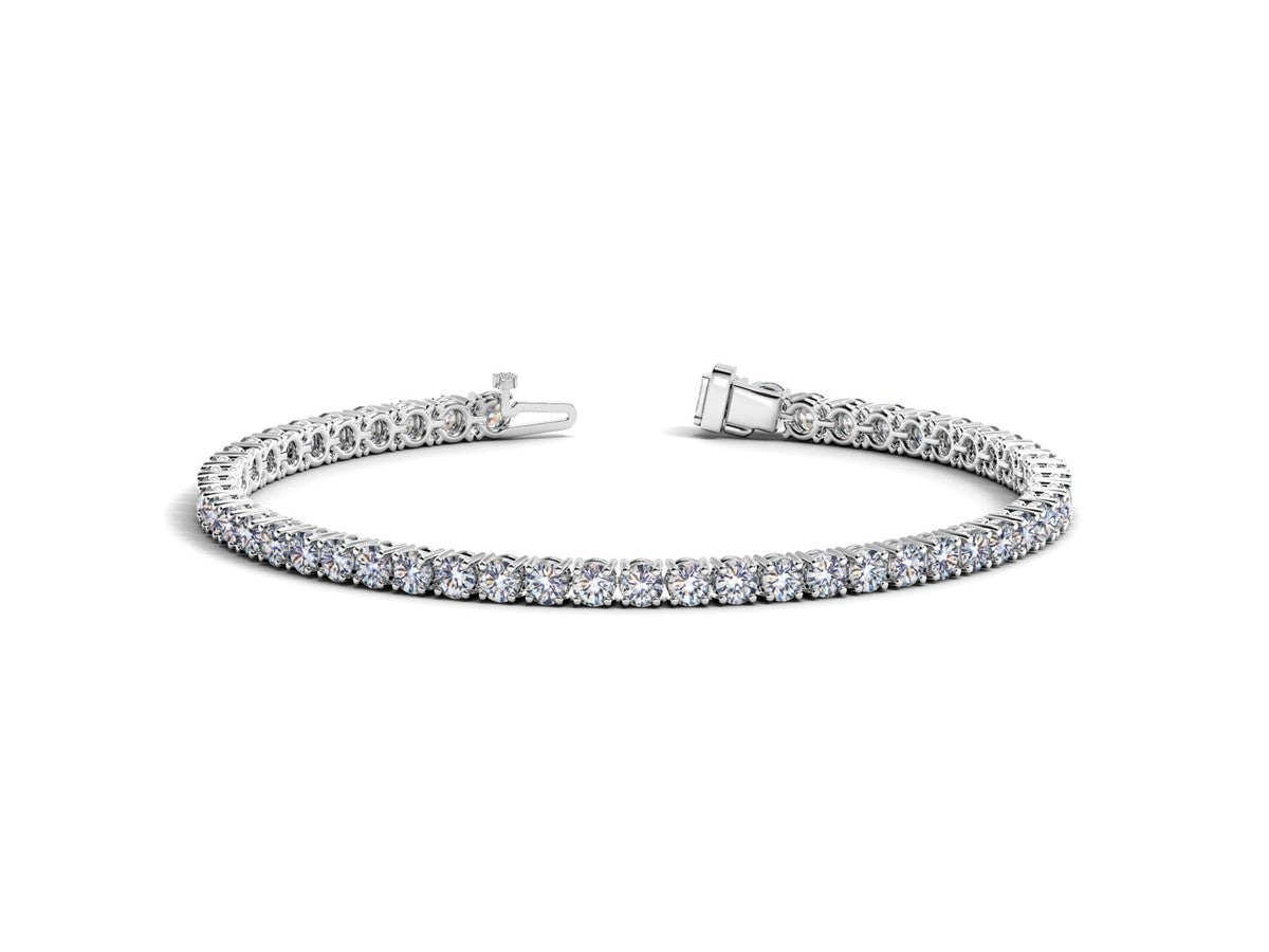 Lab Grown Round Diamond Tennis Bracelet in 14k White Gold (6 cctw F/G  VS2/SI1)