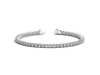 Lab Grown Round Diamond Tennis Bracelet in 14k White Gold (6 cctw F/G  VS2/SI1)
