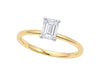 1 Carat Emerald Lab Grown IGI G/VS1 Diamond Solitaire Ring in 14K Yellow Gold