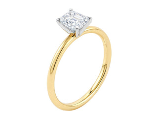 1 Carat Emerald Lab Grown IGI G/VS1 Diamond Solitaire Ring in 14K Yellow Gold