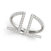 Fancy Dual Band Diamond Ring in 14k White Gold (1/2 cttw)