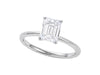 1 1/2 Carat Emerald Lab Grown IGI G/VS1 Diamond Solitaire Ring in 10K White Gold