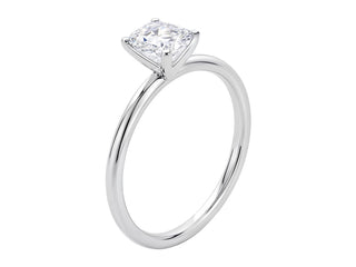 1 1/2 Carat Emerald Lab Grown IGI G/VS1 Diamond Solitaire Ring in 10K White Gold
