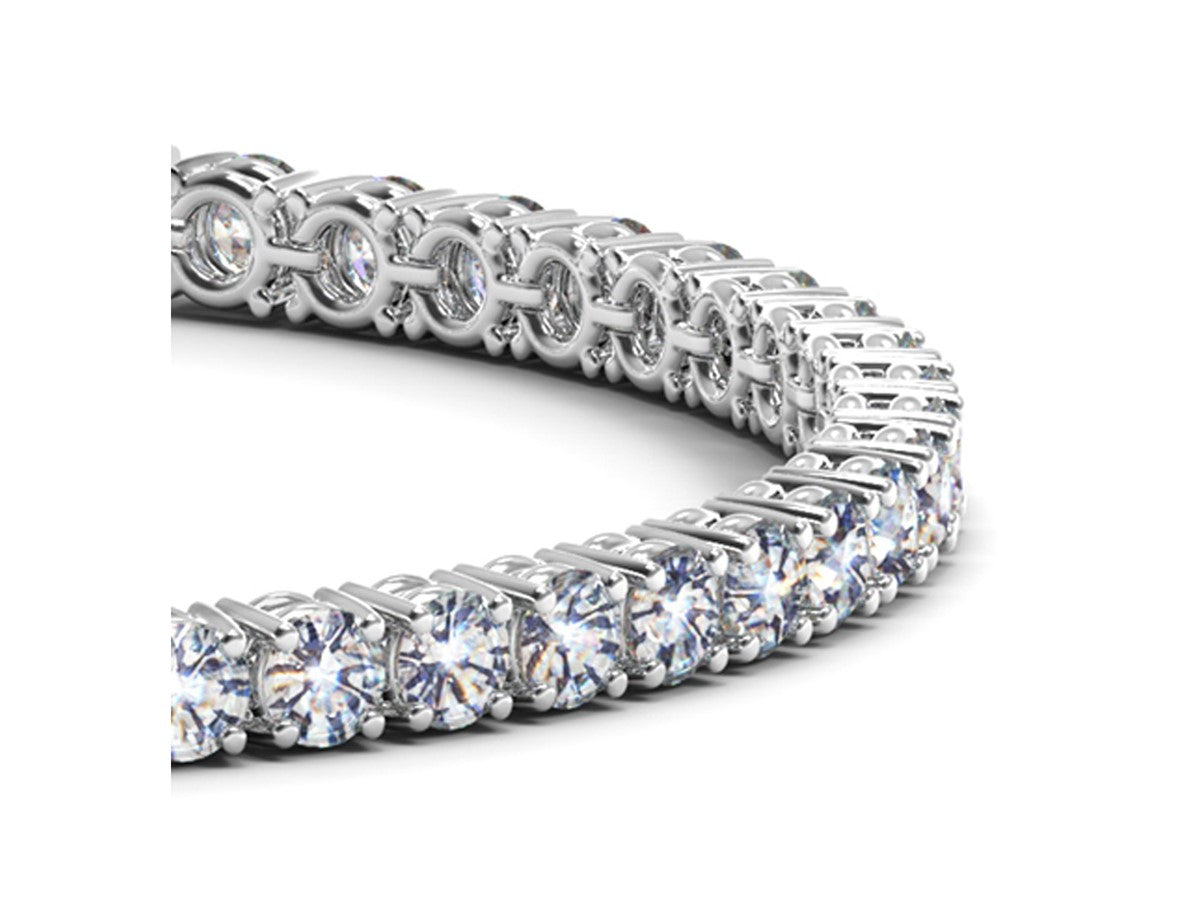 Lab Grown Round Diamond Tennis Bracelet in 14k White Gold (10 cctw F/G  VS2/SI1)
