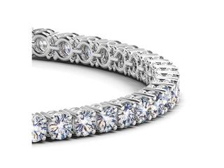 Lab Grown Round Diamond Tennis Bracelet in 14k White Gold (10 cctw F/G  VS2/SI1)