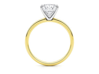 3 Carat Cushion Lab Grown IGI G/VS1 Diamond Solitaire Ring in 10K Yellow Gold