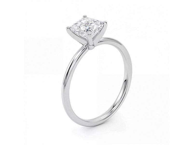 1.50Ct Princess Lab Grown IGI G/VS1 Diamond Ring in 10K White Gold
