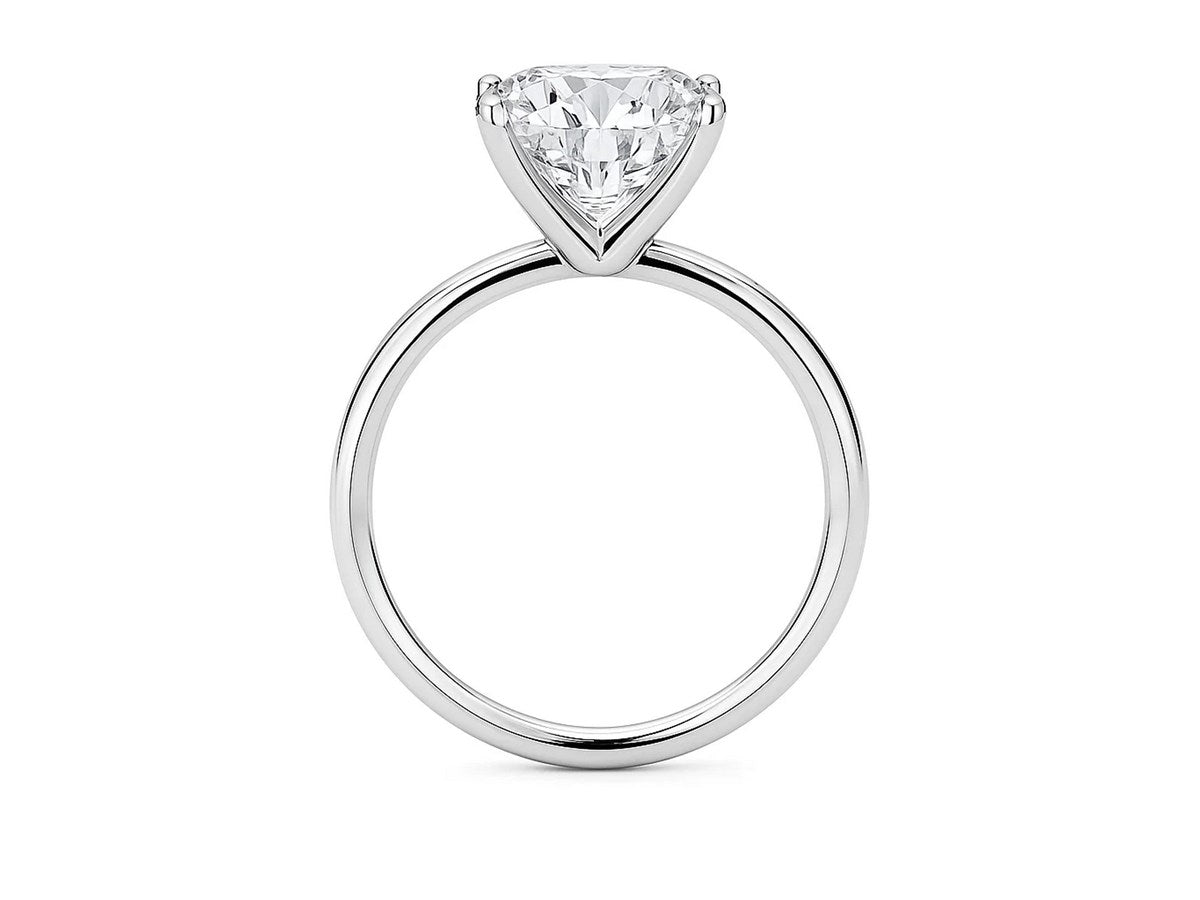 3 Carat Cushion Lab Grown IGI G/VS1 Diamond Solitaire Ring in 14K White Gold