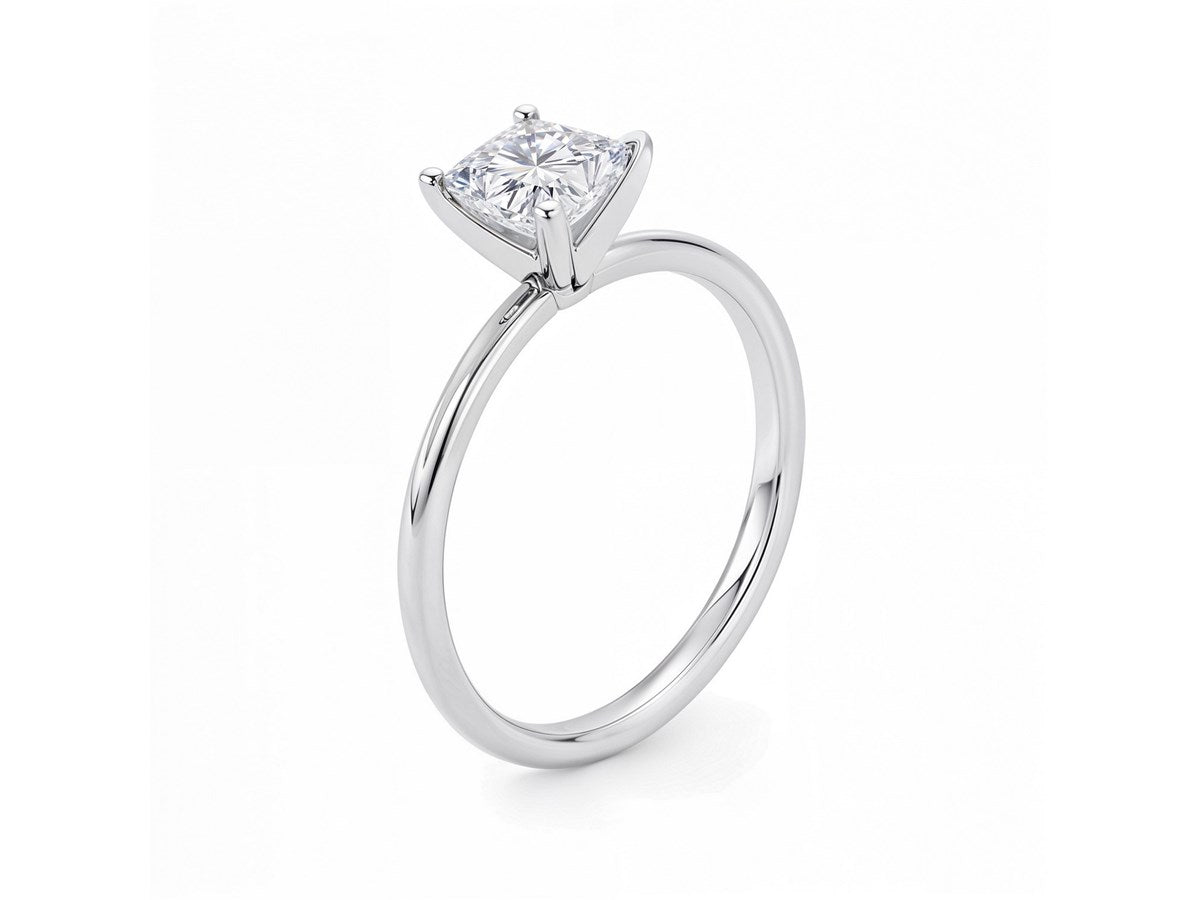 1 Carat Princess Lab Grown IGI G/VS1 Diamond Solitaire Ring in 10K White Gold