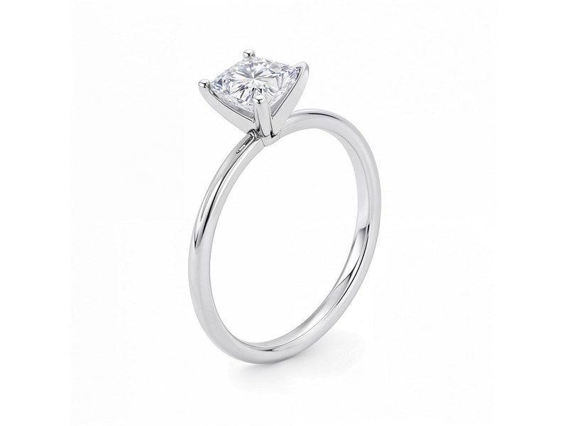 1 Carat Princess Lab Grown IGI G/VS1 Diamond Solitaire Ring in 10K White Gold