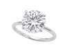 5 Carat Round Lab Grown IGI G/VS1 Diamond Solitaire Ring in 14K White Gold