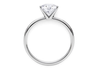 5 Carat Round Lab Grown IGI G/VS1 Diamond Solitaire Ring in 14K White Gold