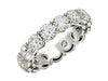 Round Cut Lab Grown Diamond Eternity Ring in 14k White Gold (5 cttw FG/VS2)