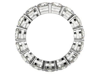 Round Cut Lab Grown Diamond Eternity Ring in 14k White Gold (5 cttw FG/VS2)