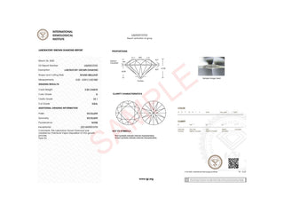 2 Carat Round Lab Grown IGI G/VS1 Diamond Solitaire Ring in Sterling Silver