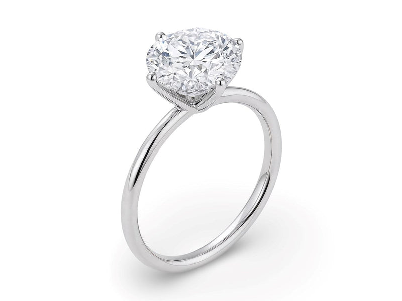 2 Carat Round Lab Grown IGI G/VS1 Diamond Solitaire Ring in Sterling Silver