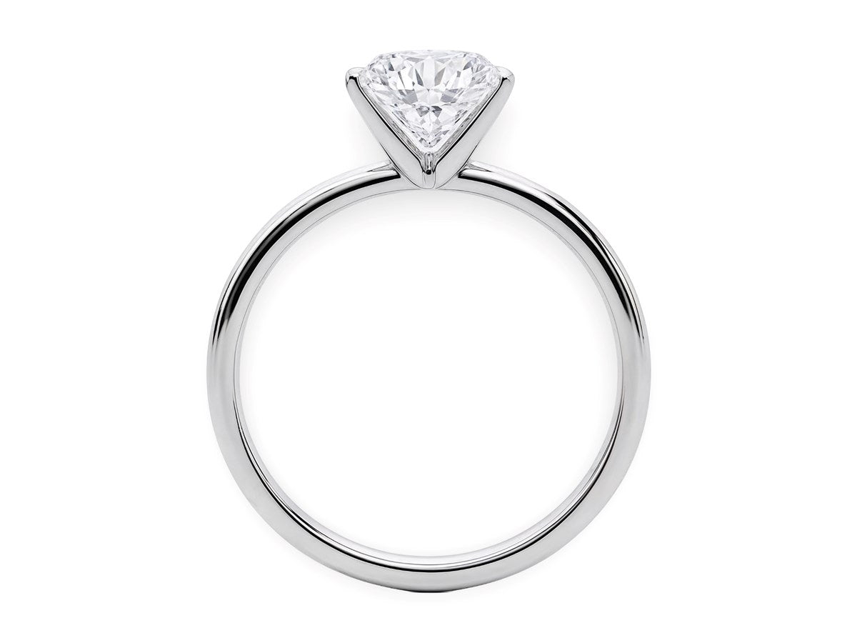 2 Carat Round Lab Grown IGI G/VS1 Diamond Solitaire Ring in Sterling Silver