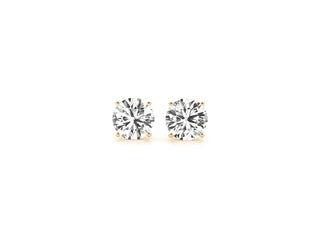 2 cttw Certified IGI Lab Grown Round Diamond Stud Earrings 14k Yellow Gold (G/VS2)