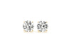 4 cttw Certified IGI Lab Grown Round Diamond Stud Earrings 14k Yellow Gold (G/VS2)