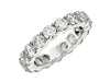 Round Cut Lab Grown Diamond Eternity Ring in 14k White Gold (3 cttw FG/VS2)
