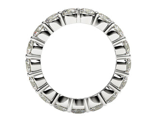 Round Cut Lab Grown Diamond Eternity Ring in 14k White Gold (3 cttw FG/VS2)