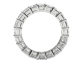 Emerald Cut Lab Grown Diamond Eternity Ring in 14k White Gold (7 cttw FG/VS2)