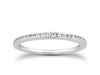 Classic Slender Channel Set Diamond Wedding Ring Band in 14k White Gold