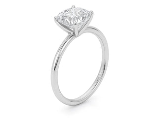 3 Carat Cushion Lab Grown IGI G/VS1 Diamond Solitaire Ring in 10K White Gold