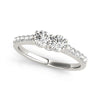 Round Two Stone Diamond Ring in 14k White Gold (3/4 cttw)