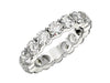 Round Cut Lab Grown Diamond Eternity Ring in 14k White Gold (4 cttw FG/VS2)