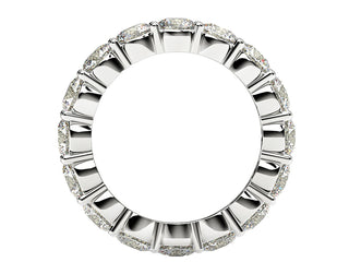 Round Cut Lab Grown Diamond Eternity Ring in 14k White Gold (4 cttw FG/VS2)