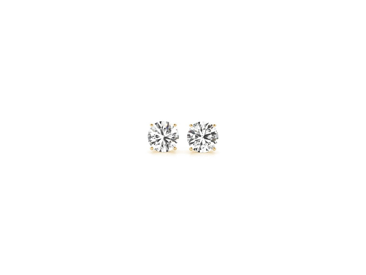 1/2 cttw Lab Grown Round Diamond Stud Earrings 14k Yellow Gold (G/VS2)