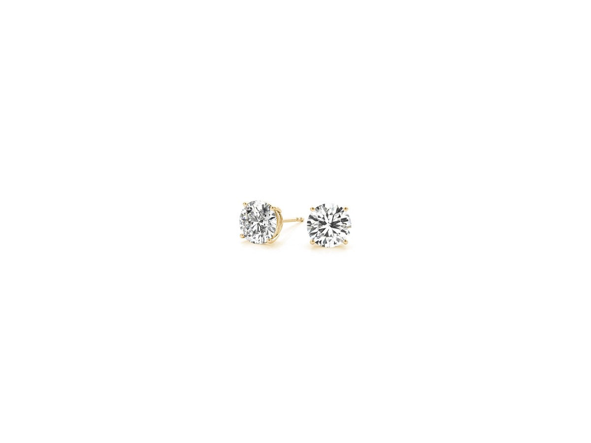 1/2 cttw Lab Grown Round Diamond Stud Earrings 14k Yellow Gold (G/VS2)