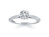Micro Prong Diamond Cathedral Engagement Ring in 14k White Gold